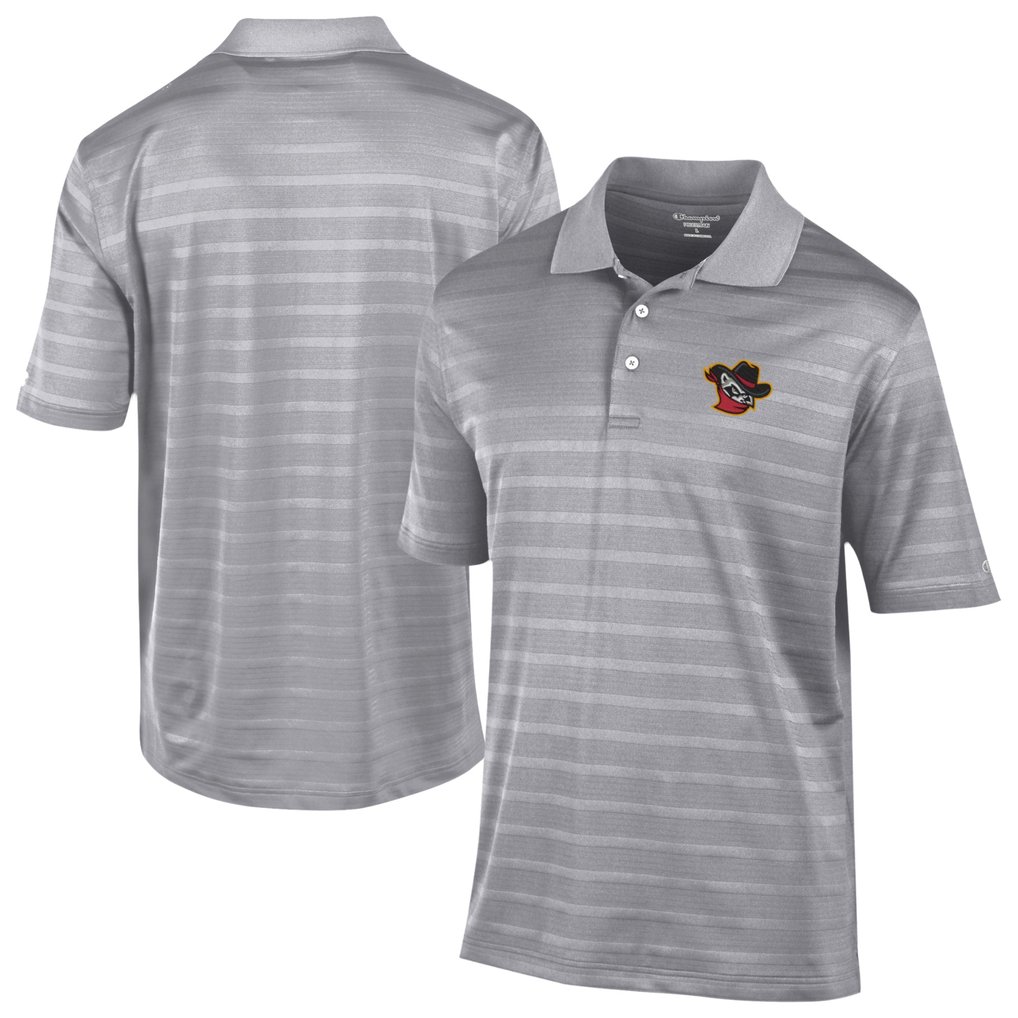  Quad Cities River Bandits Champion Textured Solid Polo - Gray