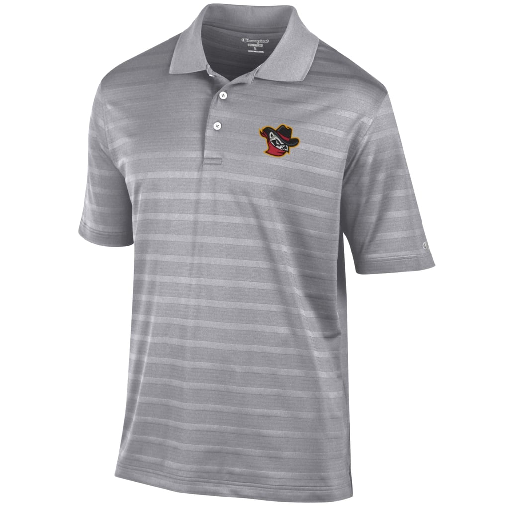  Quad Cities River Bandits Champion Textured Solid Polo - Gray
