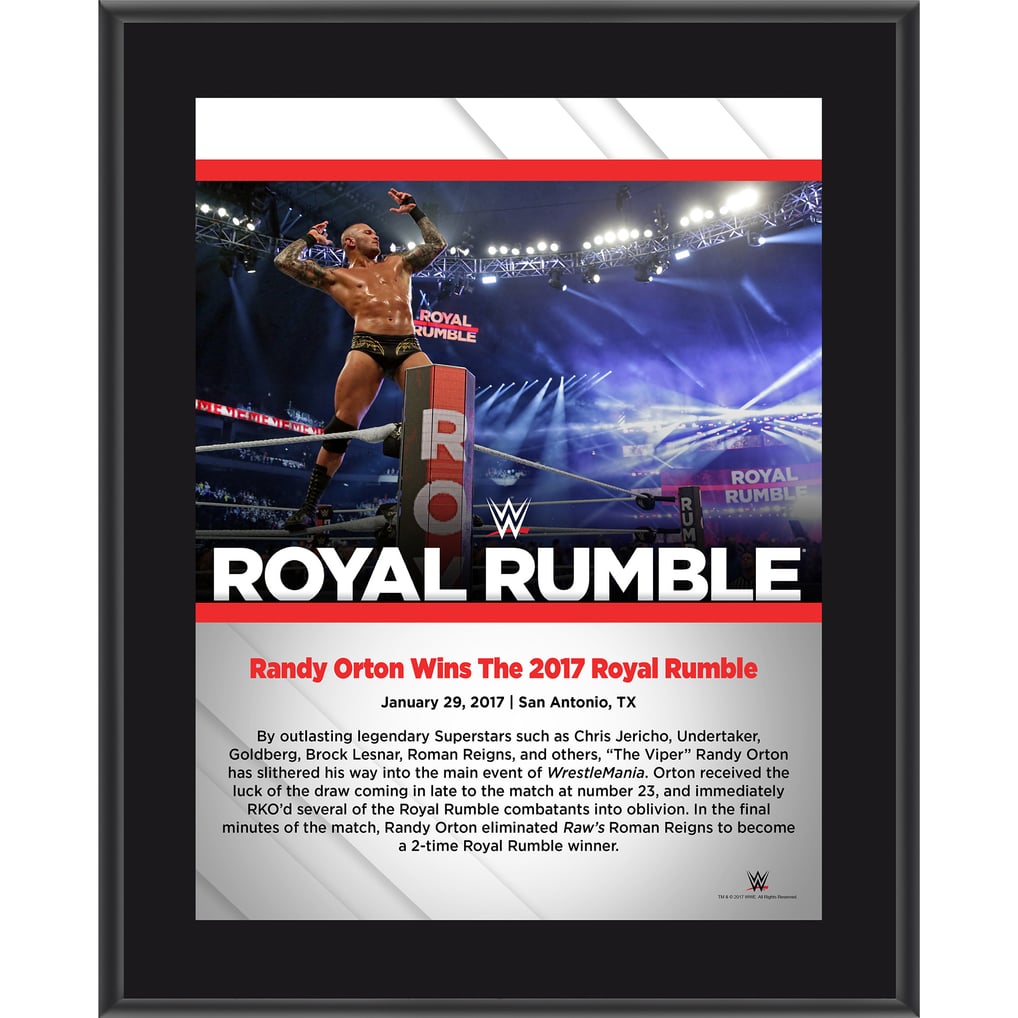 Randy Orton Fanatics Authentic 10.5" x 13" 2017 Royal Rumble Sublimated Plaque