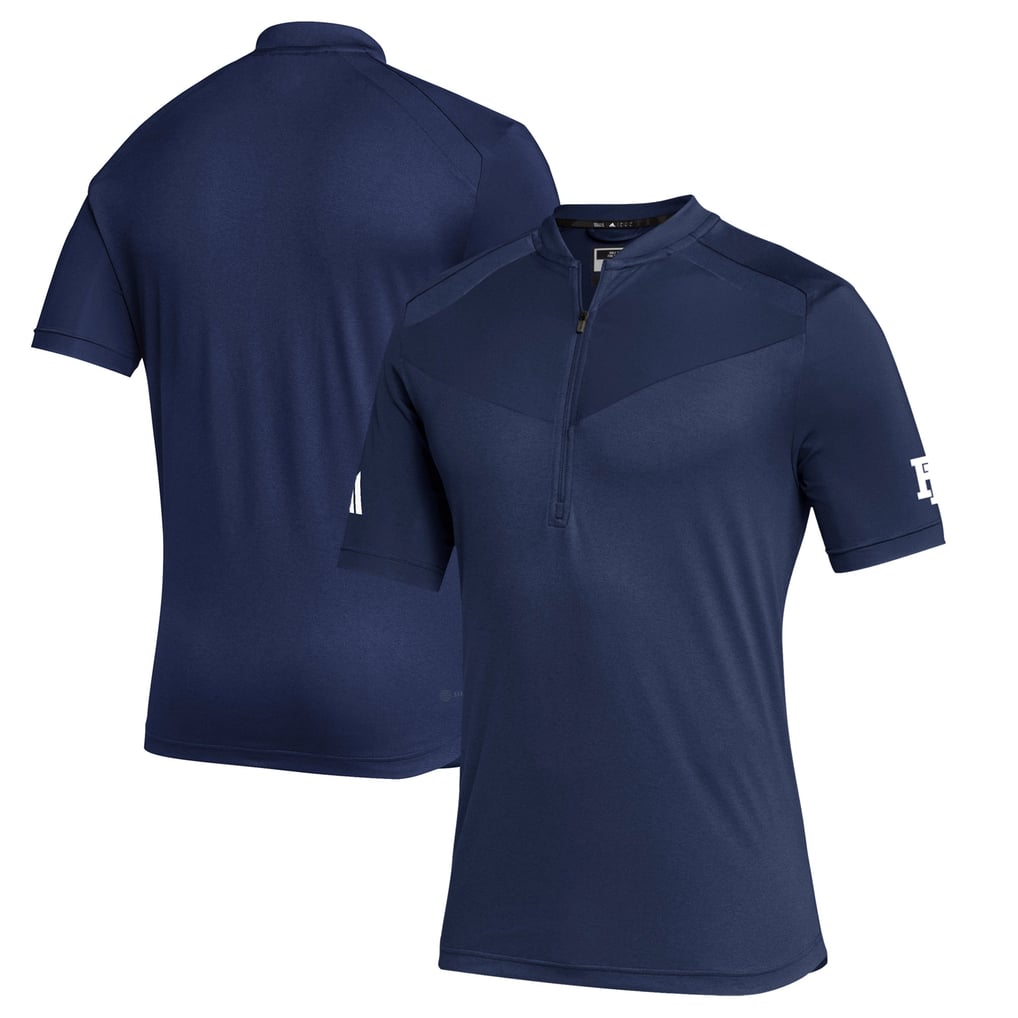  Rhode Island Rams adidas Sideline Quarter-Zip Polo - Navy