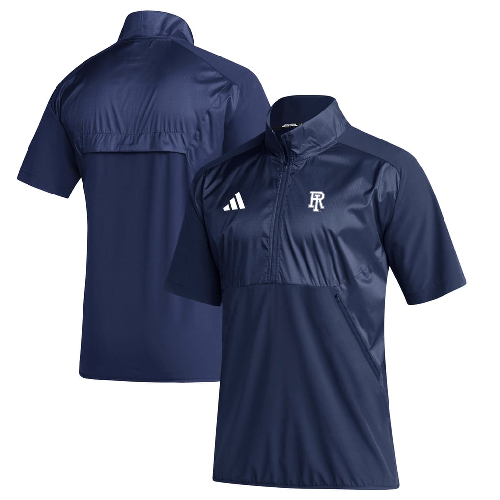  Rhode Island Rams adidas Sideline Quarter-Zip Polo - Navy