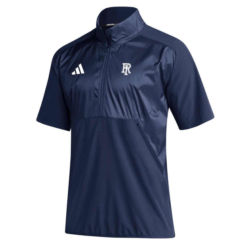  Rhode Island Rams adidas Sideline Quarter-Zip Polo - Navy