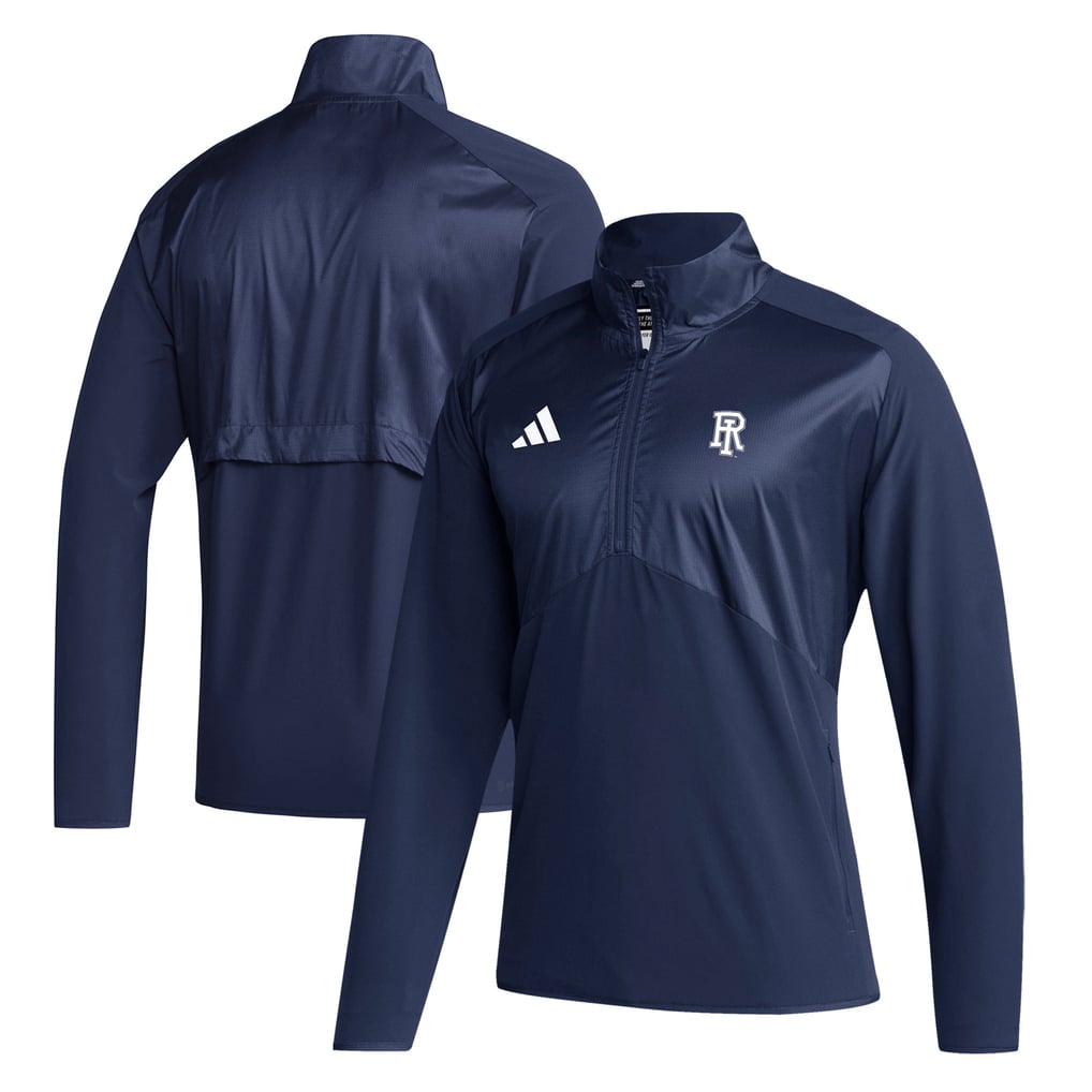  Rhode Island Rams adidas Sideline Quarter-Zip Pullover Top - Navy