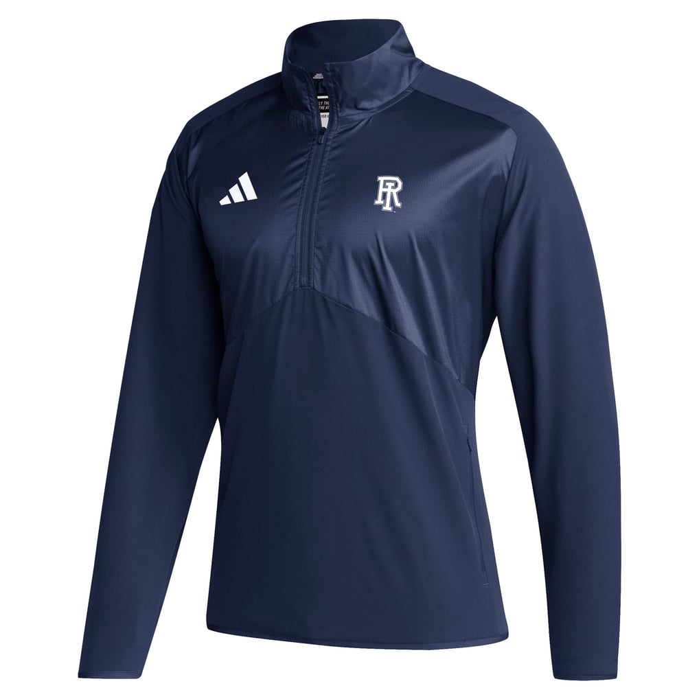  Rhode Island Rams adidas Sideline Quarter-Zip Pullover Top - Navy