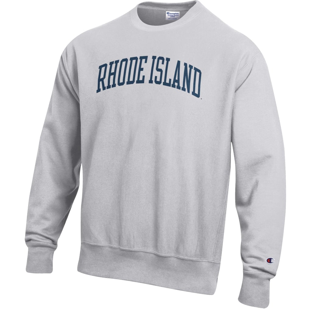 Rhode Island Rams Champion Reverse Weave Fleece Crewneck Sweatshirt - Heathered Gray