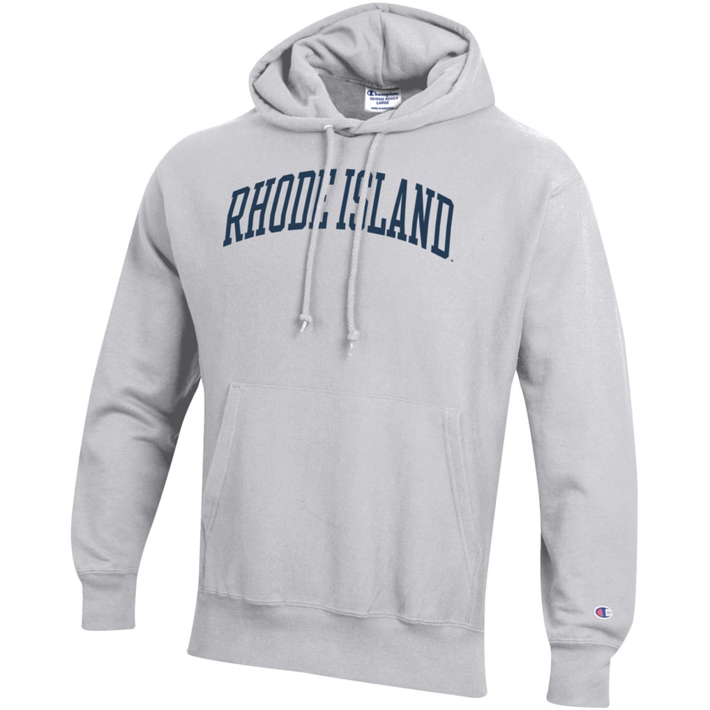 Rhode Island Rams Champion Reverse Weave Fleece Pullover Hoodie - Heathered Gray