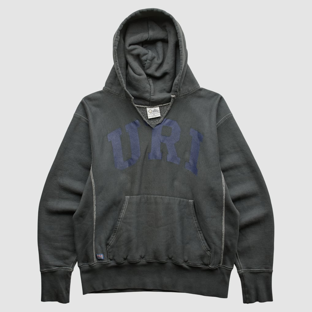 Rhode Island Rams Cotton Exchange 2000s Hooded Pullover Sweatshirt - Charcoal - XS by Fanatics Real Vintage