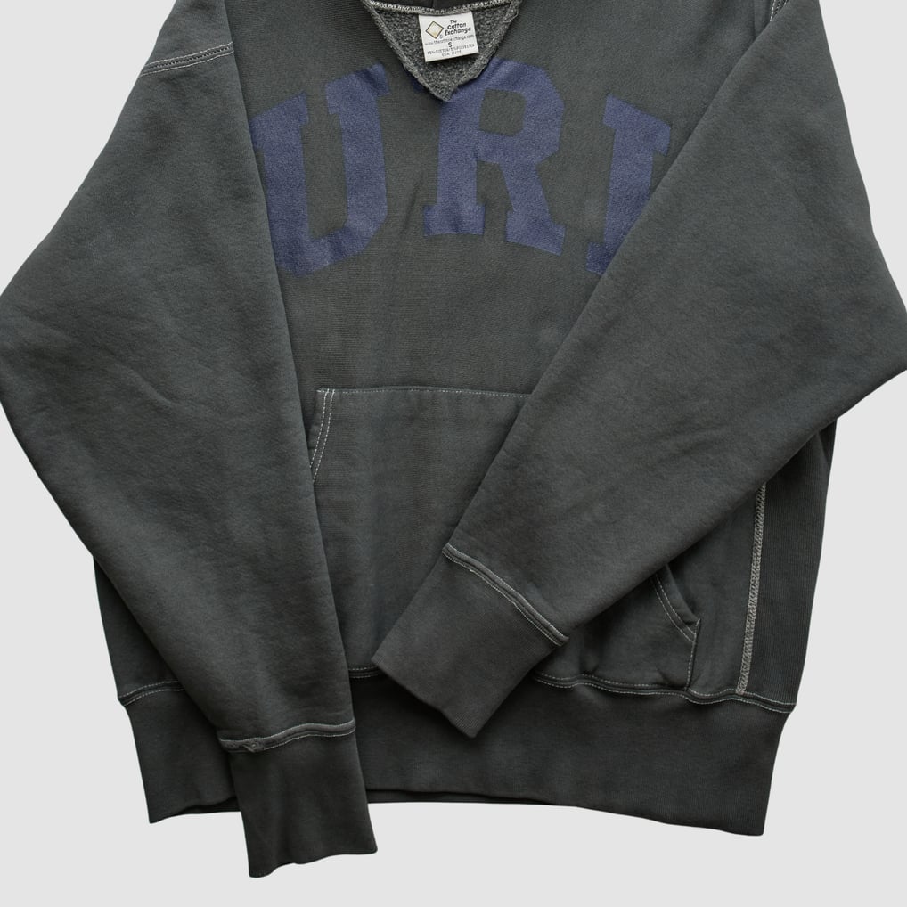 Rhode Island Rams Cotton Exchange 2000s Hooded Pullover Sweatshirt - Charcoal - XS by Fanatics Real Vintage