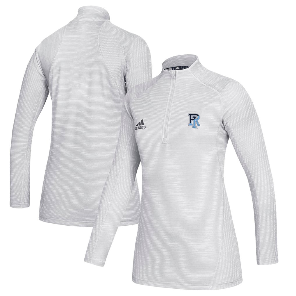  Rhode Island Rams adidas Women's Game Mode Performance Quarter-Zip Pullover Top - White
