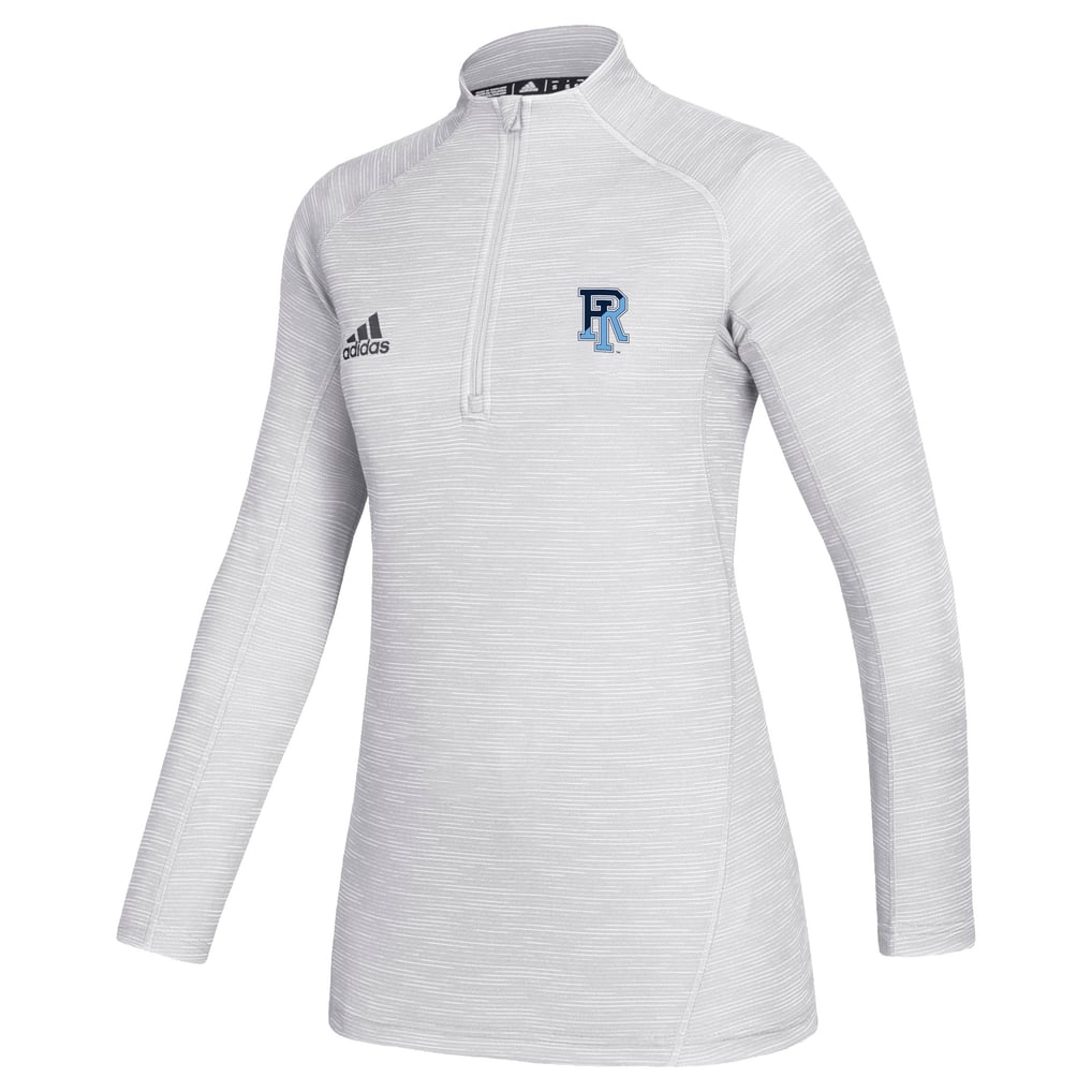  Rhode Island Rams adidas Women's Game Mode Performance Quarter-Zip Pullover Top - White