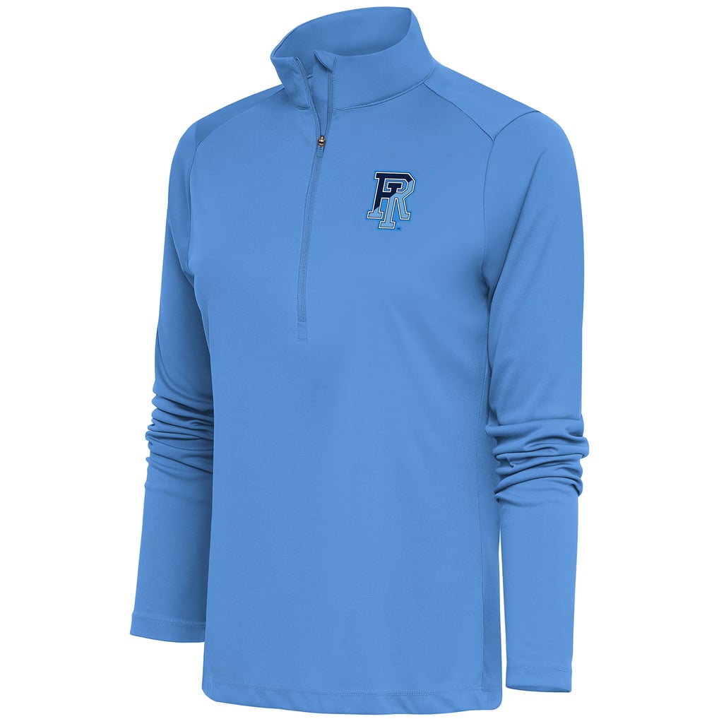  Rhode Island Rams Antigua Women's Tribute Half-Zip Pullover - Light Blue