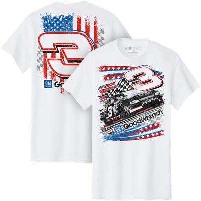 Richard Childress Racing Team Collection #3 GM Goodwrench Patriotic Car Throwback T-Shirt - White