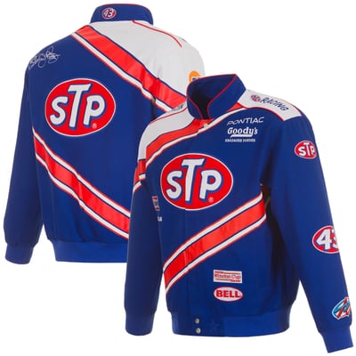 Richard Petty JH Design STP Full-Snap Twill Uniform Jacket - Blue/White