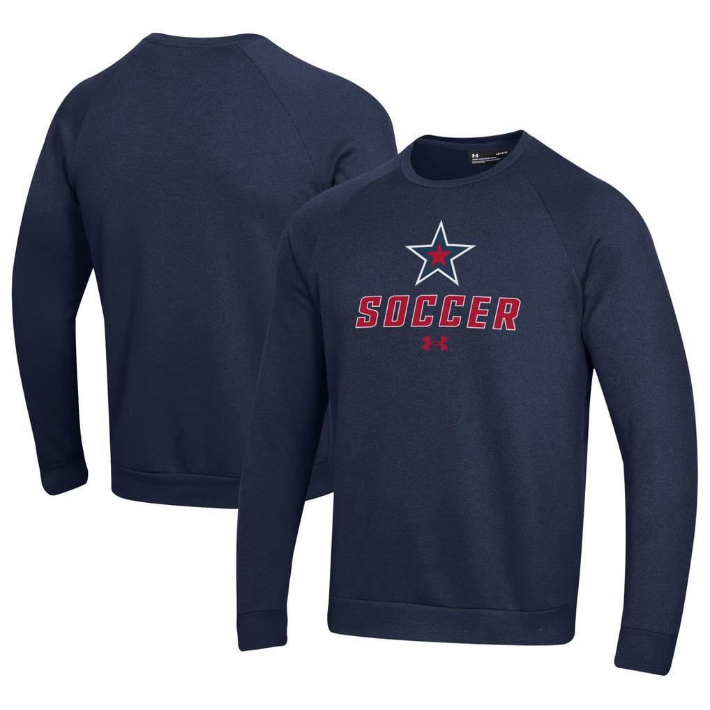 Robert Morris Colonials Under Armour Soccer Rival Fleece Raglan Pullover Sweatshirt - Navy