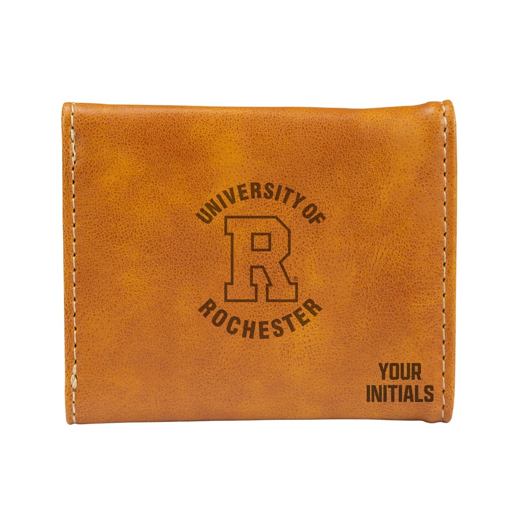 Rochester Yellow Jackets Personalized Trifold Wallet - Brown