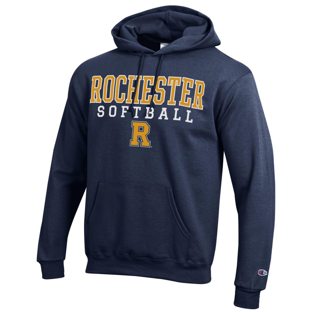  Rochester Yellow Jackets Champion Stack Logo Softball Powerblend Pullover Hoodie - Navy