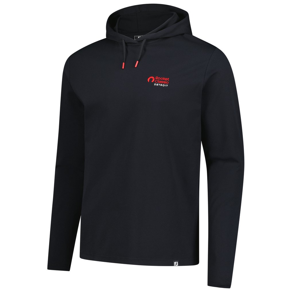 Rocket Classic FootJoy Ottoman Jacquard Pullover Hoodie - Black