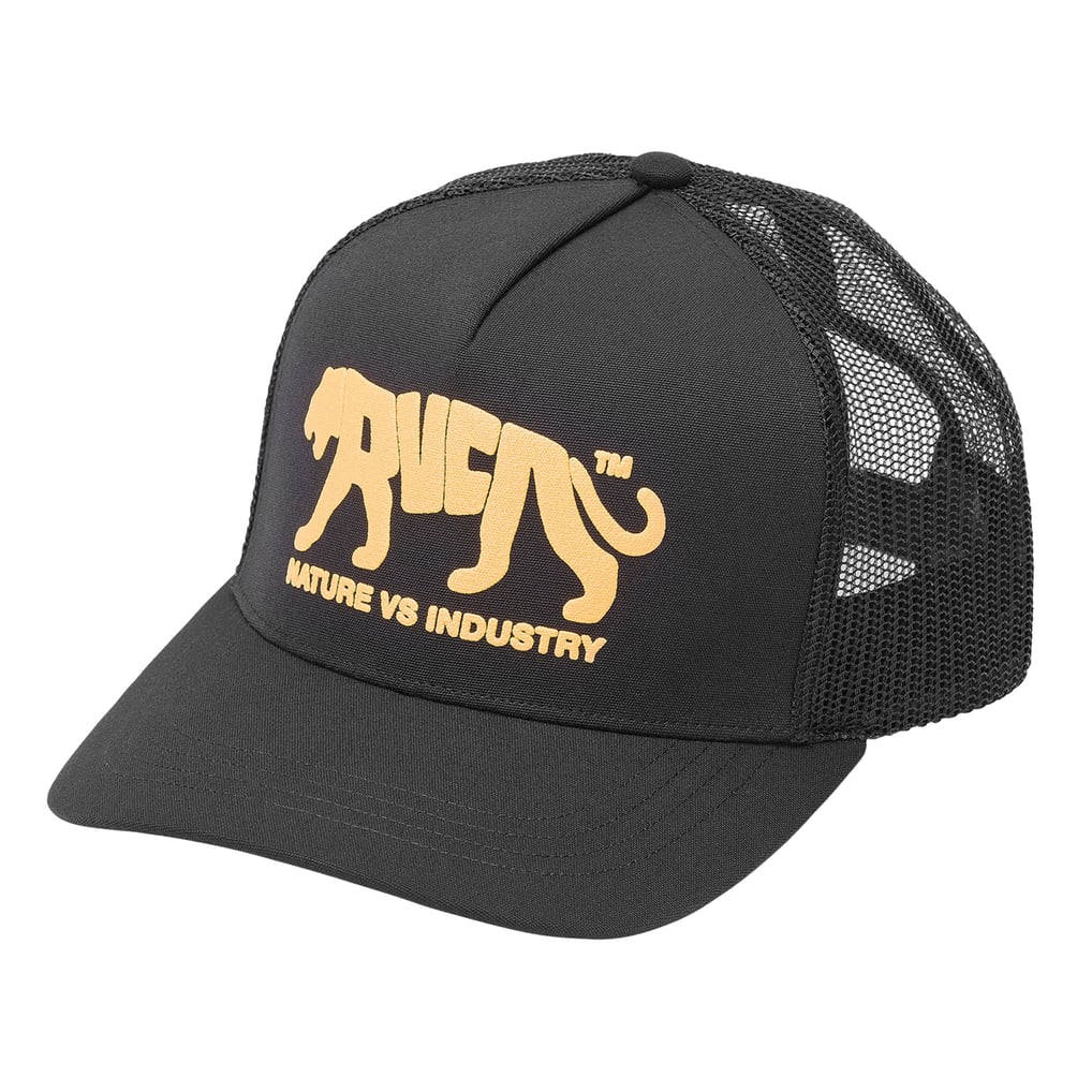 RVCA Big Cat Curved Trucker Adjustable Hat - Black
