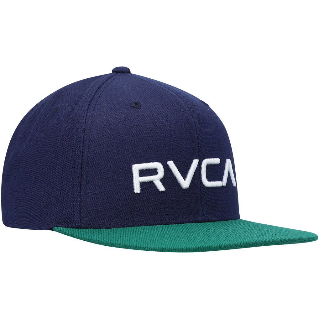 RVCA Logo Twill II Snapback Hat - Navy/Green
