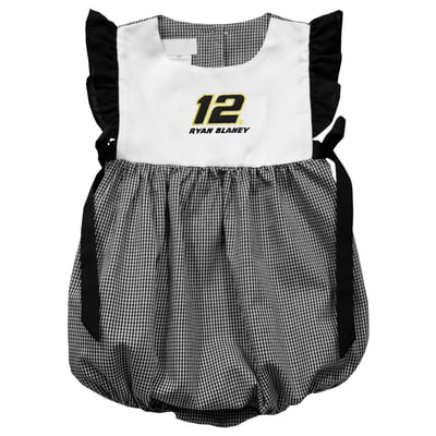  Ryan Blaney Vive La Fete Girl's Infant Gingham Bubble Dress - Black