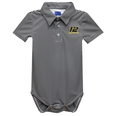  Ryan Blaney Vive La Fete Infant Pencil Stripe Polo Bodysuit - Black