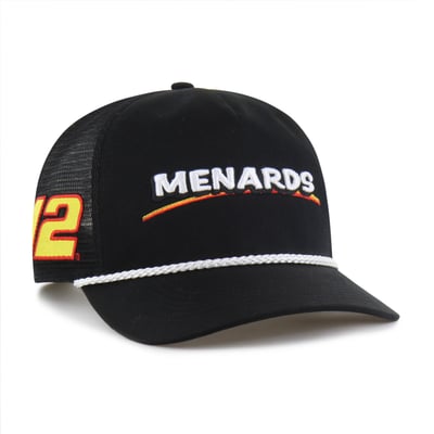  Ryan Blaney '47 Side Patch Hitch Trucker Rope Adjustable Hat - Black