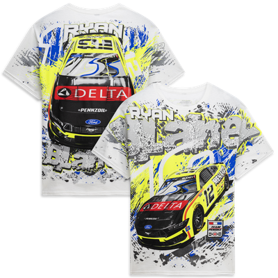 Ryan Blaney Classic Ink #12 Delta Total Print T-Shirt - White