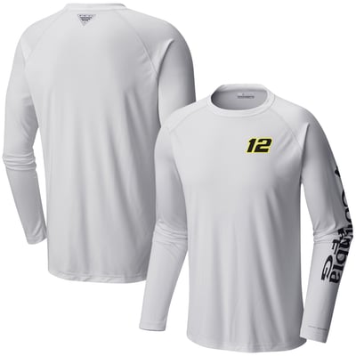  Ryan Blaney Columbia  Terminal Tackle Omni-Shade Long Sleeve T-Shirt - White