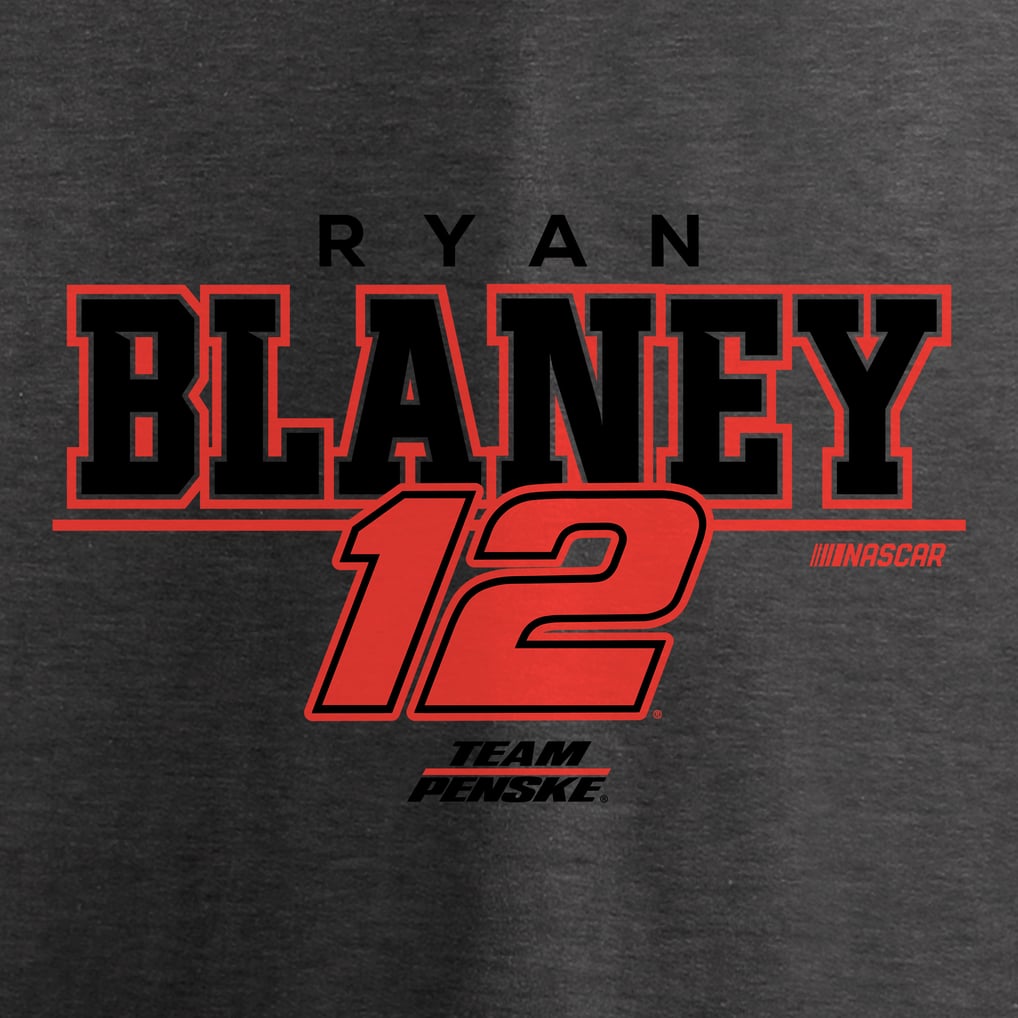 Ryan Blaney Stealth Pop Verbiage Long Sleeve T-Shirt - Heathered Charcoal