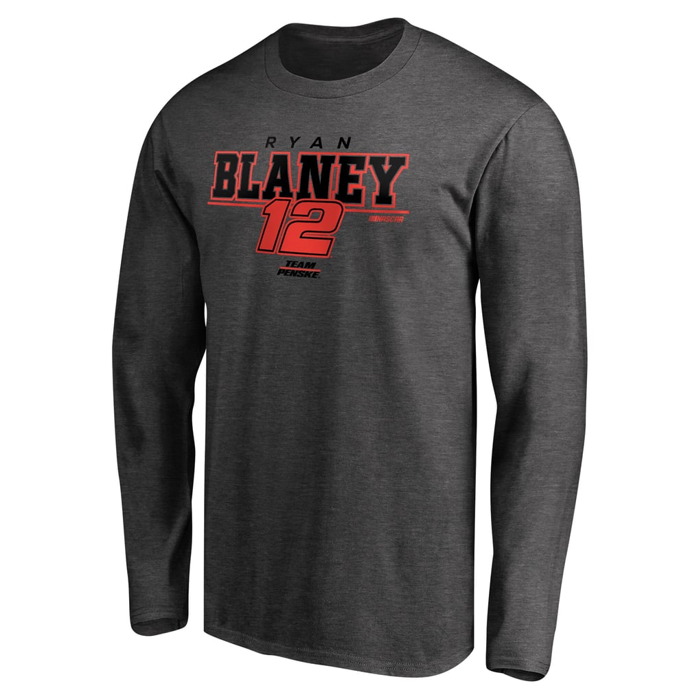Ryan Blaney Stealth Pop Verbiage Long Sleeve T-Shirt - Heathered Charcoal