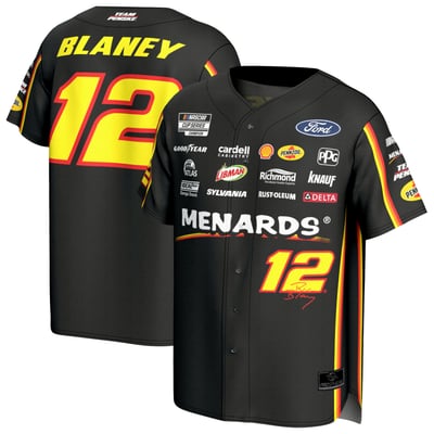  Ryan Blaney ProSphere Baseball Fashion Jersey - Black