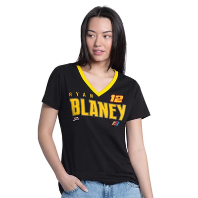  Ryan Blaney G-III 4Her by Carl Banks Women's Best Team V-Neck T-Shirt - Black