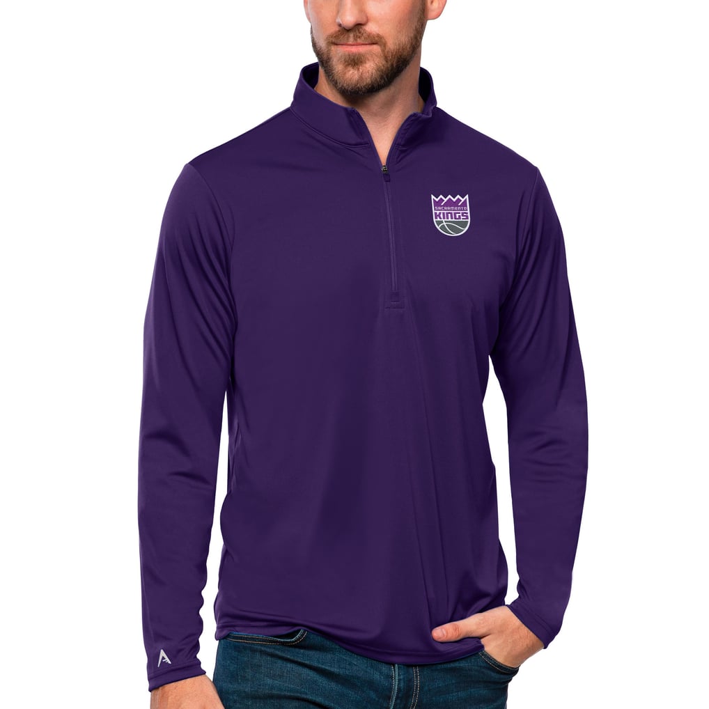 Sacramento Kings Antigua Tribute Quarter-Zip Pullover Top - Purple