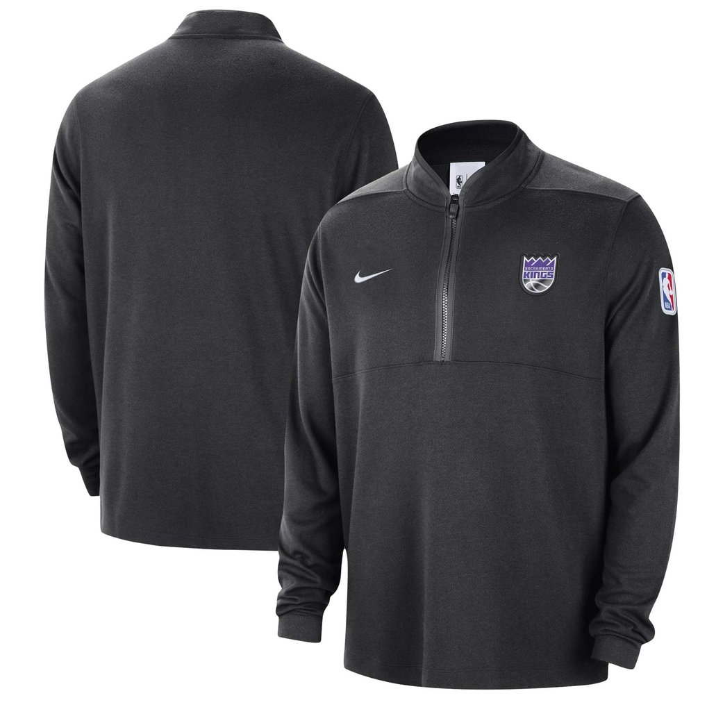 Sacramento Kings Nike Authentic Performance Half-Zip Jacket - Black