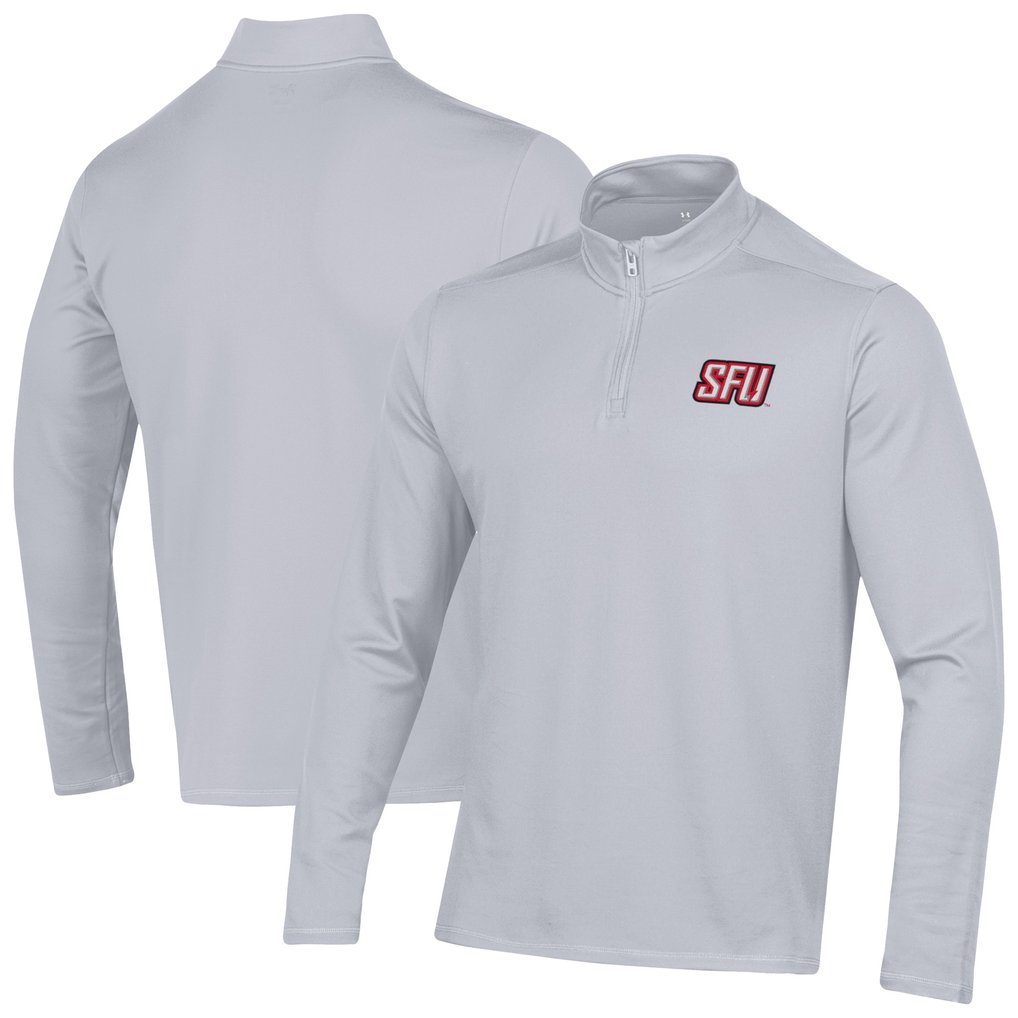  Saint Francis Red Flash Under Armour Motion Quarter-Zip Jacket - Gray
