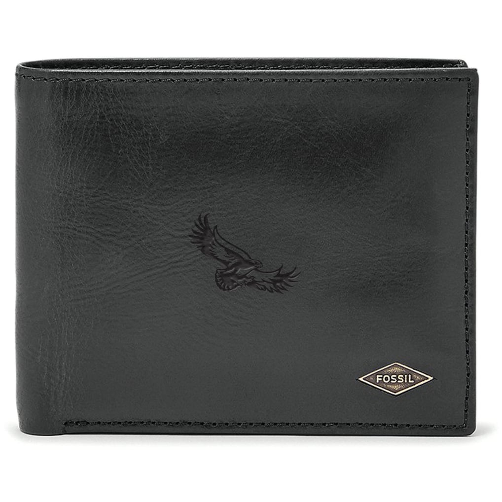 Saint Joseph's Hawks Fossil Leather Ryan RFID Passcase Wallet - Black