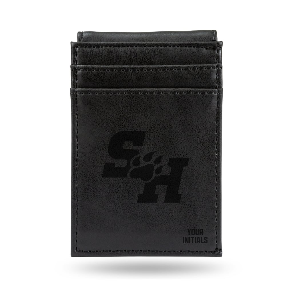 Sam Houston State Bearkats Personalized Front Pocket Wallet - Black