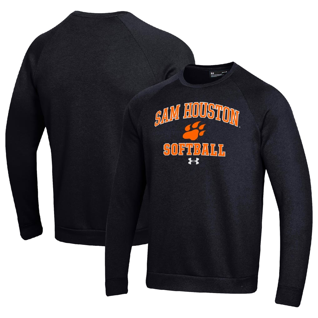 Sam Houston State Bearkats Under Armour All Day Arch Softball Fleece Raglan Pullover Sweatshirt - Black