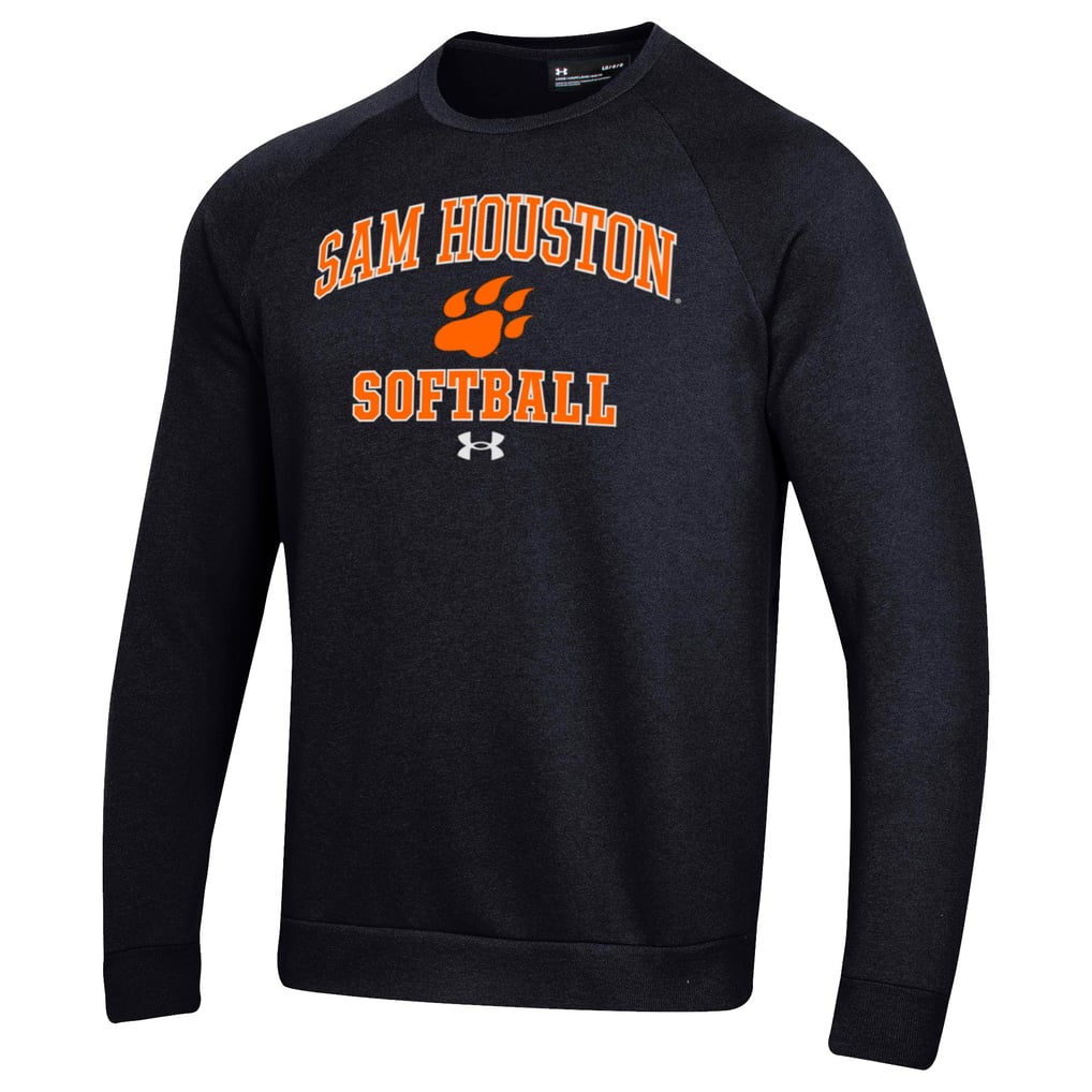 Sam Houston State Bearkats Under Armour All Day Arch Softball Fleece Raglan Pullover Sweatshirt - Black