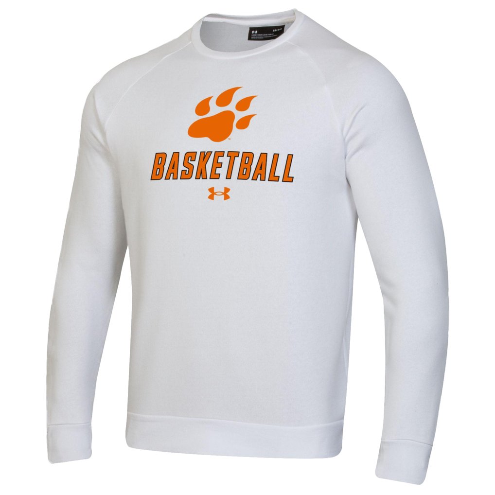  Sam Houston State Bearkats Under Armour Raglan Basketball Rival Fleece Pullover Sweatshirt - White