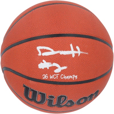 Dylan Harper San Antonio Spurs Autographed Fanatics Authentic Wilson Authentic Series Indoor/Outdoor Basketball with "26 WCF Champs" Inscription