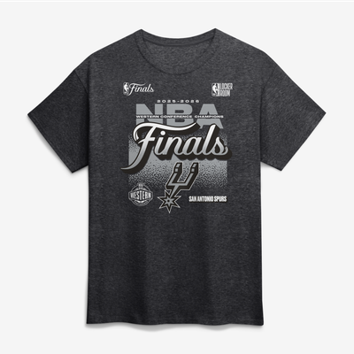 San Antonio Spurs Fanatics 2026 NBA Western Conference Champions Locker Room T-Shirt - Charcoal