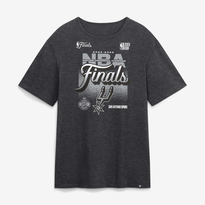 San Antonio Spurs Fanatics 2026 NBA Western Conference Champions Big & Tall Locker Room T-Shirt - Heather Charcoal