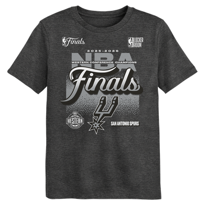 San Antonio Spurs Outerstuff Preschool 2026 NBA Western Conference Champions Authentic Locker Room T-Shirt - Charcoal