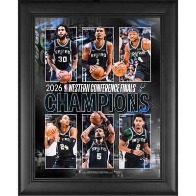 San Antonio Spurs Fanatics Authentic Framed 13" x 16" 2026 NBA Western Conference Finals Champions Collage