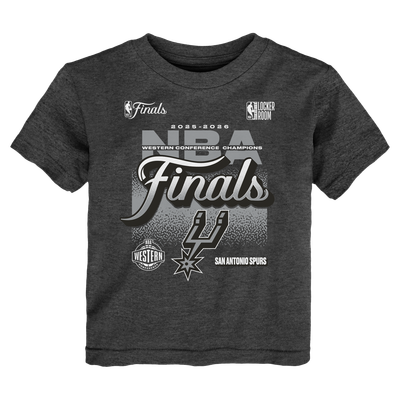 San Antonio Spurs Outerstuff Toddler 2026 NBA Western Conference Champions Authentic Locker Room T-Shirt - Charcoal