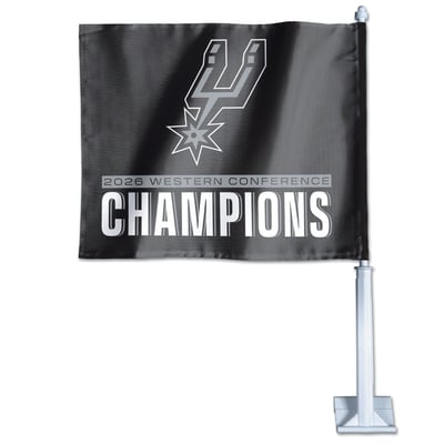 San Antonio Spurs WinCraft 2026 NBA Western Conference Champions 11" x 15" Double-Sided Car Flag