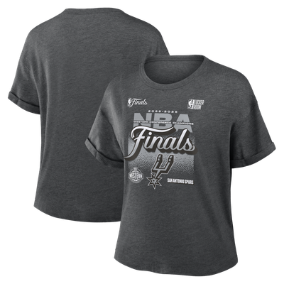  San Antonio Spurs Fanatics Women's 2026 NBA Western Conference Champions Locker Room Tri-Blend T-Shirt - Charcoal