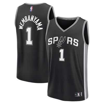 Victor Wembanyama San Antonio Spurs Fanatics Youth Fast Break Replica Player Jersey - Icon Edition - Black