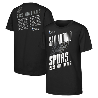San Antonio Spurs Outerstuff Youth 2026 NBA Finals Roster T-Shirt - Black